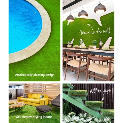 Primeturf Synthetic 30mm  0.95mx20m 19sqm Artificial Grass Fake Turf 4-coloured Plants Plastic Lawn - Image 4