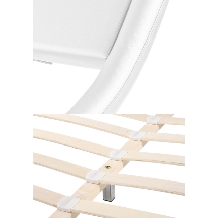 Artiss Queen Size PU Leather Bed Frame - White - Image 6