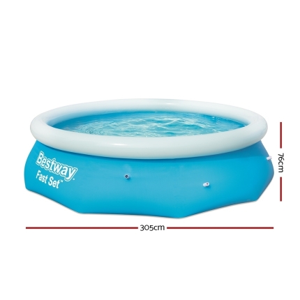 Bestway Above Ground Swimming Pool 305x76cm Fast Set Pool Family - Image 2