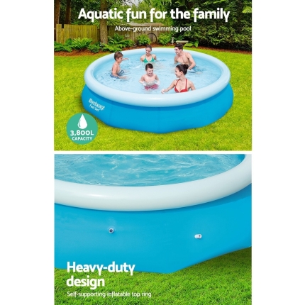 Bestway Above Ground Swimming Pool 305x76cm Fast Set Pool Family - Image 4