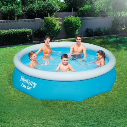Bestway Above Ground Swimming Pool 305x76cm Fast Set Pool Family - Image 7