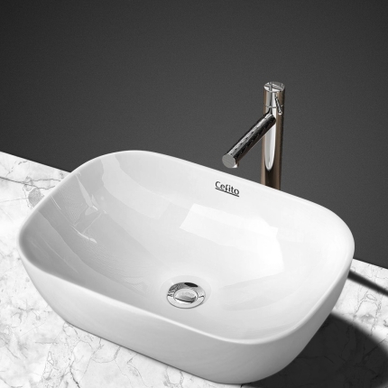 Cefito Ceramic Bathroom Basin Sink Vanity Above Counter Basins White Hand Wash - Image 7