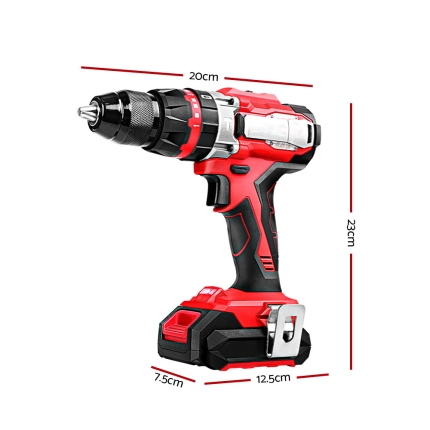 GIANTZ Hammer Drill Impact Cordless Brushless Drill Electric 20V Lithium - Image 2