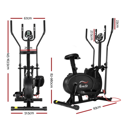 Everfit 5in1 Elliptical Cross Trainer Exercise Bike Bicycle Home Gym Fitness Machine Running Walking - Image 2