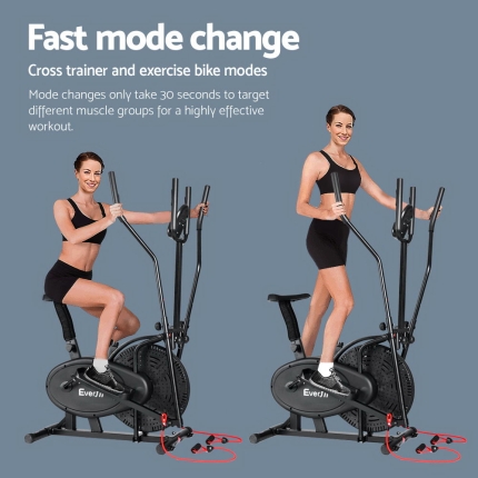 Everfit 5in1 Elliptical Cross Trainer Exercise Bike Bicycle Home Gym Fitness Machine Running Walking - Image 3