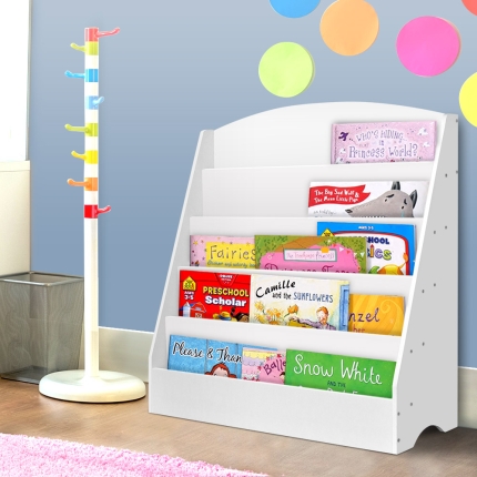 Keezi 5 Tiers Kids Bookshelf Magazine Rack Shelf Organiser Bookcase Display - Image 7