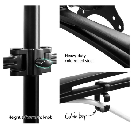 Artiss Monitor Arm Mount Dual Black - Image 6