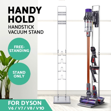 Freestanding Dyson Vacuum Stand Rack Holder Handheld Cleaner V6 7 8 V10 Silver - Image 3