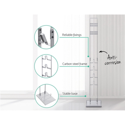 Freestanding Dyson Vacuum Stand Rack Holder Handheld Cleaner V6 7 8 V10 Silver - Image 4