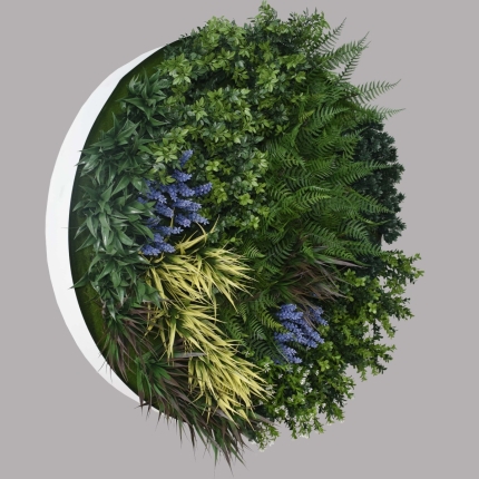 UV Lavender Fields Green Wall Disc (White) 80cm - Image 2