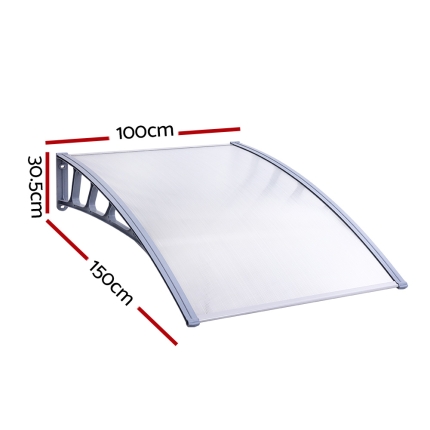 Instahut Window Door Awning Door Canopy Outdoor Patio Sun Shield 1.5mx1m DIY - Image 2