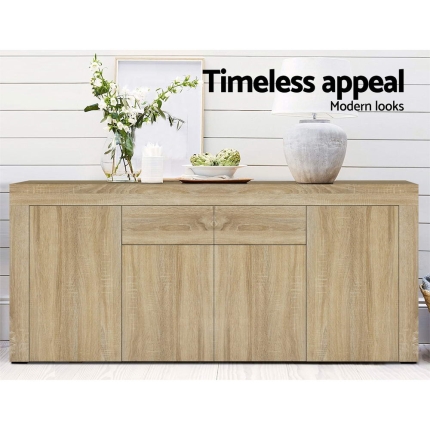 Artiss Buffet Sideboard Cabinet Storage 4 Doors Cupboard Hall Wood Hallway Table - Image 3
