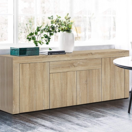 Artiss Buffet Sideboard Cabinet Storage 4 Doors Cupboard Hall Wood Hallway Table - Image 7