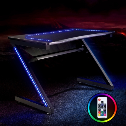 Artiss Gaming Desk Office Computer Desks LED Study Table Racer Chair Laptop Home - Image 6