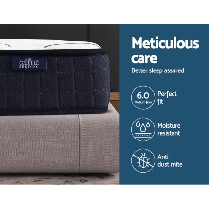 Giselle Bedding Double Size Mattress Bed Medium Firm Foam Bonnell Spring 16cm - Image 4