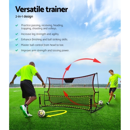 Everfit Portable Soccer Rebounder Net Volley Training Football Goal Trainer XL - Image 3