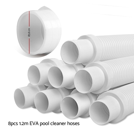 Aquabuddy Pool Cleaner Hose EVA Spare Length Generic White Kreepy Krauly 8x120cm - Image 2