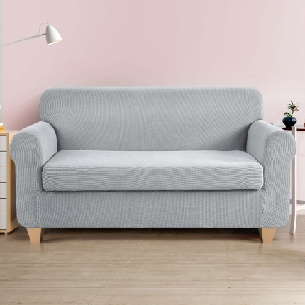 Artiss 2-piece Sofa Cover Elastic Stretch Couch Covers Protector 3 Steater Grey - Image 7