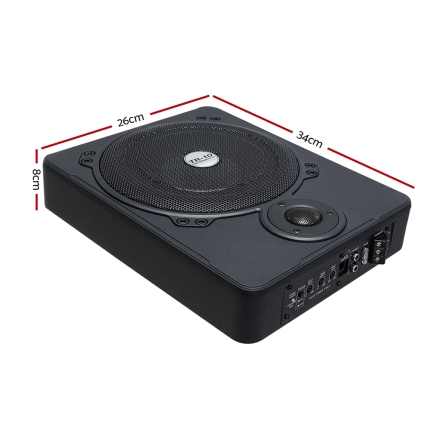 600W Black Car Subwoofer 10 Inch Ultra-Thin Speaker Audio Amplifier Under-Seat - Image 2