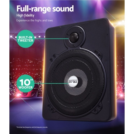 600W Black Car Subwoofer 10 Inch Ultra-Thin Speaker Audio Amplifier Under-Seat - Image 3