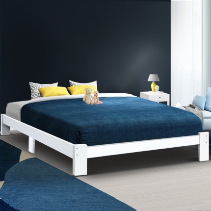 Artiss Bed Frame King Size Wooden Bed Base Timber Foundation Mattress Platform - Image 7