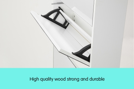 Mirrored Shoe Storage Cabinet Organizer- 170 x 63 x 17cm - Image 4