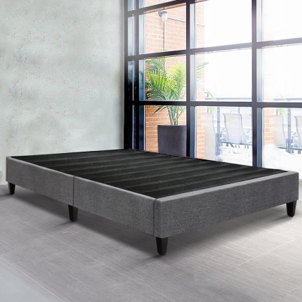 Artiss King Size Bed Base Frame Mattress Platform Fabric Wooden Grey BRISK - Image 7