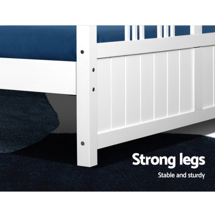 Artiss Wooden Bed Frame Timber Double Full Size EVA Kids Adults Mattress Bed Base - Image 5