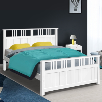 Artiss Wooden Bed Frame Timber Double Full Size EVA Kids Adults Mattress Bed Base - Image 7