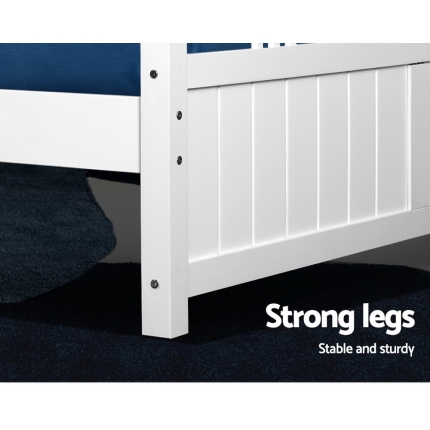 Artiss Wooden Bed Frame Timber Single Size EVA Kids Adults Mattress Bed Base - Image 5