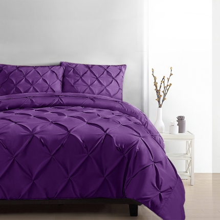 Giselle Luxury Classic Bed Duvet Doona Quilt Cover Set Hotel Queen Purple - Image 6