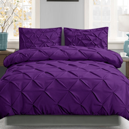 Giselle Luxury Classic Bed Duvet Doona Quilt Cover Set Hotel Queen Purple - Image 7