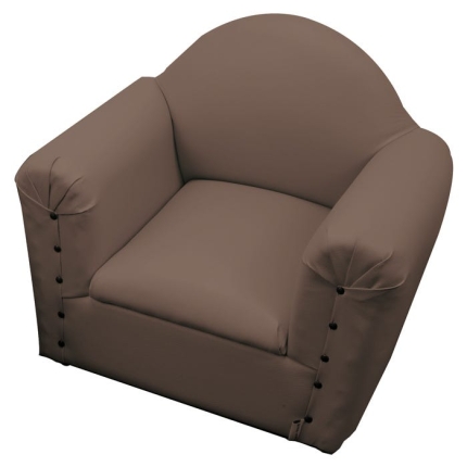 BROWN VINYL KIDEE SOFA - Image 2