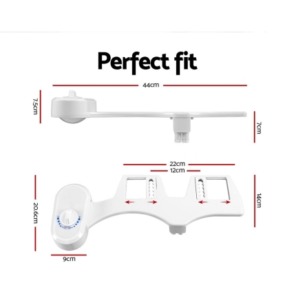 Bidet Toilet Seat Spray Sprayer Non Electric Dual Nozzles Wash Attachment - Image 2