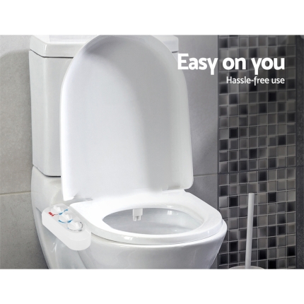 Bidet Toilet Seat Cold Hot Water Spray Non Electric Dual Nozzles Sprayer Hygiene - Image 8