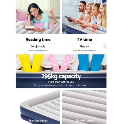Bestway Air Bed Beds Mattress Premium Inflatable Built-in Pump Queen Size - Image 5