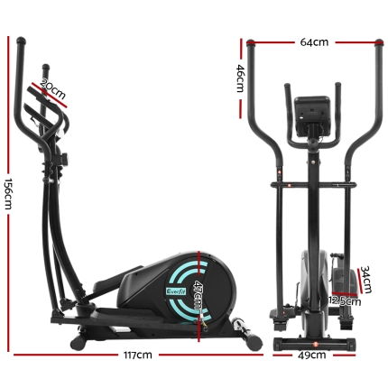 Everfit Exercise Bike Elliptical Cross Trainer Bicycle Home Gym Fitness Machine - Image 2