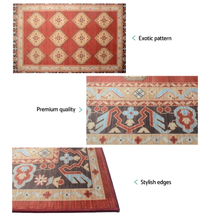 Artiss Floor Rugs Carpet 200 x 290 Living Room Mat Rugs Bedroom Large Soft Red - Image 4