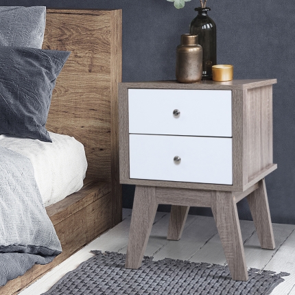 Artiss Bedside Tables Drawers Side Table Nightstand Storage Cabinet Wood - Image 7