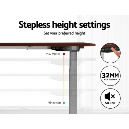 Artiss Standing Desk Sit Stand Laptop Computer Table Motorised Electric Dual Motors 140cm - Image 5