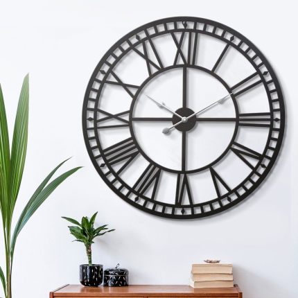 Wall Clock Extra Large Modern Silent No Ticking Movements 3D Home Office Kitchen Decor - 60cm - Image 7