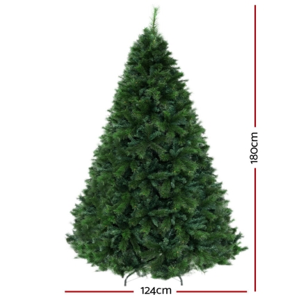 ingle Jollys Christmas Tree 1.8M 6FT Xmas Decoration Green Home Decor 1024 Tips - Image 2