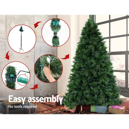 ingle Jollys Christmas Tree 1.8M 6FT Xmas Decoration Green Home Decor 1024 Tips - Image 5
