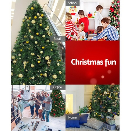 ingle Jollys Christmas Tree 1.8M 6FT Xmas Decoration Green Home Decor 1024 Tips - Image 6