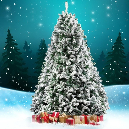 Jingle Jollys Christmas Tree 2.1M 7FT Xmas Decorations Snow Home Decor 1106 Tips - Image 7
