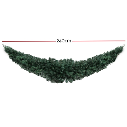 Jingle Jollys Christmas Garland 2.4M Xmas Wreath Decoration Home Decor - Image 2
