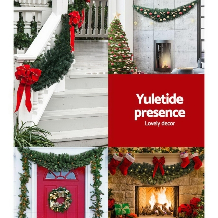 Jingle Jollys Christmas Garland 2.4M Xmas Wreath Decoration Home Decor - Image 4