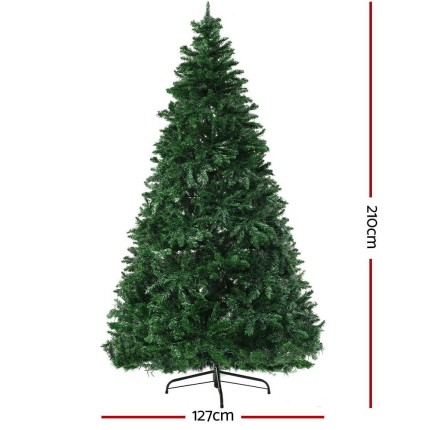 Jingle Jollys Christmas Tree LED 2.1M 7FT Xmas Decorations Green Home Decor - Image 2