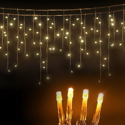 Jingle Jollys 500 LED Christmas Icicle Lights 20M Fairy String Party Wedding Garden Warm White - Image 7