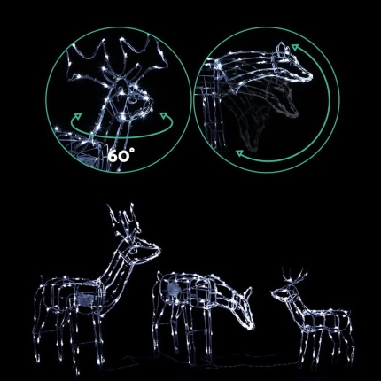 Jingle Jollys Christmas Motif Lights LED Rope Reindeer Waterproof Outdoor - Image 3